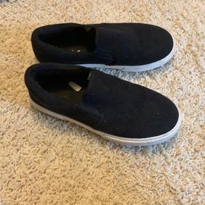 Size 3 black slip on shoes
